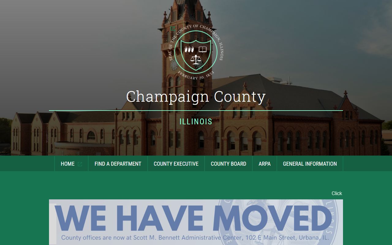 Champaign death index county homepage